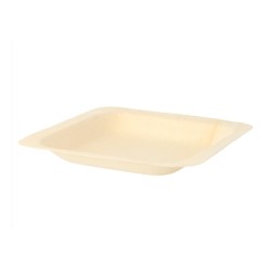 VAJILLA CATERING SERIE NATURA: MINI PLATO `WOOD` 11 5x11 5xh1 5cm. (50 Uds.) 100% Ecologico Ref.170.38