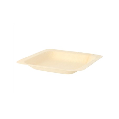 VAJILLA CATERING SERIE NATURA: MINI PLATO `WOOD` 11 5x11 5xh1 5cm. (50 Uds.) 100% Ecologico Ref.170.38