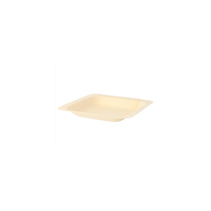 VAJILLA CATERING SERIE NATURA: MINI PLATO `WOOD` 11 5x11 5xh1 5cm. (50 Uds.) 100% Ecologico Ref.170.38