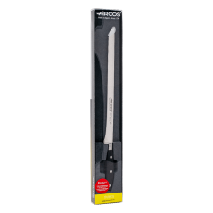 ARCOS SERIE RIVIERA NEGRO: CUCHILLO JAMONERO 300mm. FORJADO Ref.231100