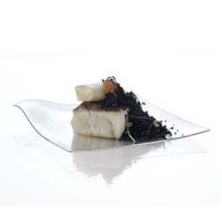 VAJILLA CATERING ARAVEN: PLATO INDIVIDUALmini. 80X80mm. BLANCO (25uni.) Ref.01762