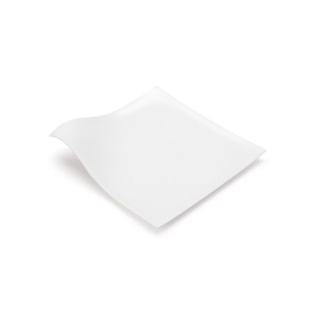 VAJILLA CATERING: WAVE - PLATO INDIVIDUAL PREMIUM - BLANCO - 127X127mm. - (20uni.) - REUTILIZABLE -Ref.01764