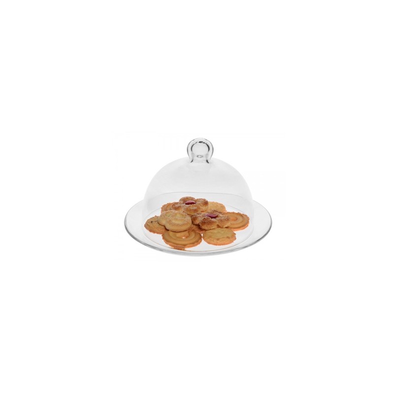 VIDIVI BANQUET: SET PLATO   CUPULA CRISTAL Ø33cm. Ref.67465M