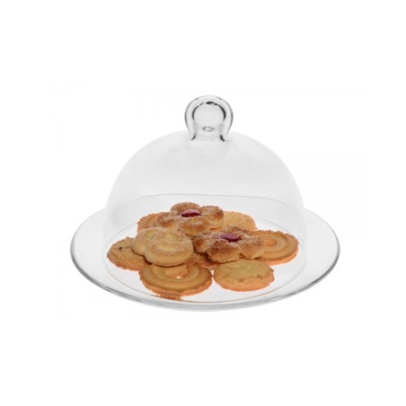 VIDIVI BANQUET: SET PLATO   CUPULA CRISTAL Ø33cm. Ref.67465M