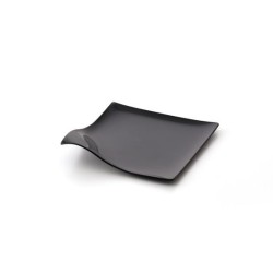 VAJILLA CATERING ARAVEN: PLATO INDIVIDUALmini. 80X80mm. NEGRO (25uni.) Ref.41762