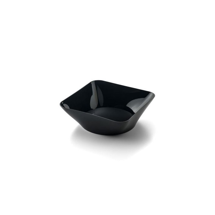 VAJILLA CATERING ARAVEN: CUENCO HONDO DEGUSTACION 9cl. 70X70XH17mm. NEGRO (25uni.) Ref.41763