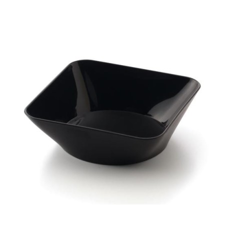 VAJILLA CATERING: WAVE - CUENCO PREMIUM - NEGRO - 107X107XH35mm. - REUTILIZABLE -(20uni.) Ref.41765