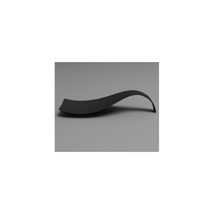 VAJILLA CATERING: WAVE - CUCHARITA PREMIUM - NEGRA - 121X42mm. - REUTILIZABLE - (50uni.) Ref.41769