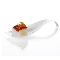 VAJILLA CATERING: WAVE - CUCHARITA PREMIUM - TRANSPARENTE - 121X42mm. - REUTILIZABLE - (50uni.) Ref.91769