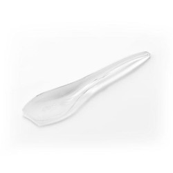 VAJILLA CATERING ARAVEN: CUCHARITA TRANSPARENTE (100uni.) Ref.1770