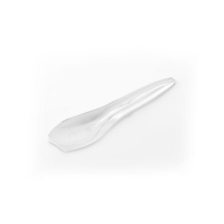 VAJILLA CATERING ARAVEN: CUCHARITA TRANSPARENTE (100uni.) Ref.1770