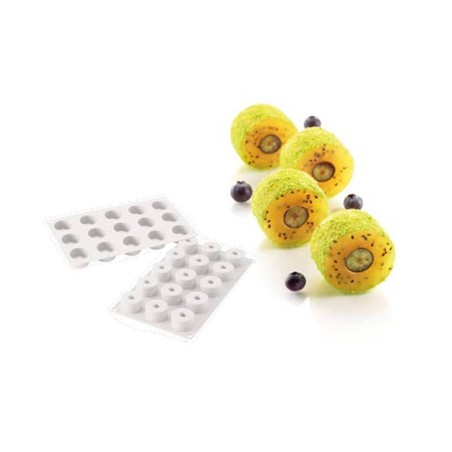 SILIKOMART: MOLDE SILICONA SUSHI ROLL 15 CAVIDADES (Vol. 30ml. CAV.) Ø40Xh.25mm. Ref.36162870065