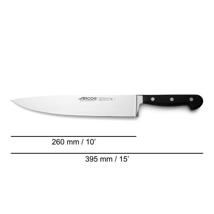 ARCOS SERIE OPERA: CUCHILLO COCINERO 260mm. Ref.225300