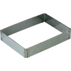 MOLDE RECTANGULAR INOX: EXTENSIBLE 20X24 A 38X46 CMS Ref.790600