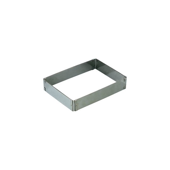 MOLDE RECTANGULAR INOX: EXTENSIBLE 20X24 A 38X46 CMS Ref.790600