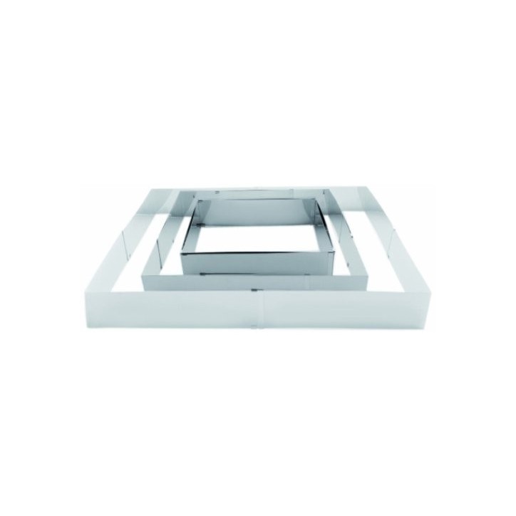 MOLDE RECTANGULAR INOX: EXTENSIBLE 20X24 A 38X46 CMS Ref.790600