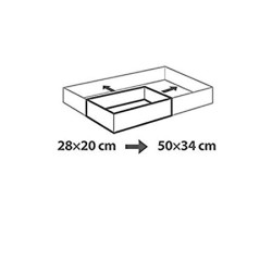 MOLDE RECTANGULAR INOX: EXTENSIBLE 20X24 A 38X46 CMS Ref.790600