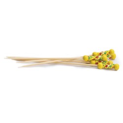 MORUNOS BETIK: BROCHETAS PICK COCTEL AMARILLA 12cm. (200uni.) Ref.1010130