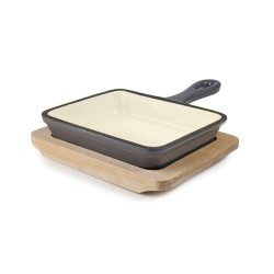 MINIATURA METAL: MAGMA GRILL LISO GREY   MADERA 12X10cm. Ref.25844