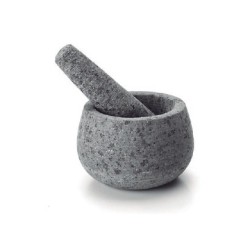 MORTERO: DE GRANITO CON MANO Ø12Xh8cm. Ref.60517