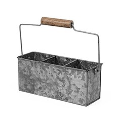 CADDY DE MESA: CAJA CON ASA MULTIUSOS GALVANIZADA 33X16 cm. Ref.P638003