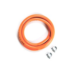 QUEMADOR A GAS BUTANO TUBO GOMA FLEXIBLE CON ABRAZADERAS Ref.4400 - 80001