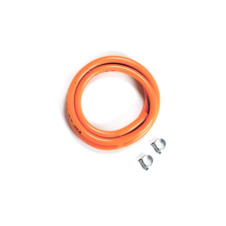 QUEMADOR A GAS BUTANO TUBO GOMA FLEXIBLE CON ABRAZADERAS Ref.4400 - 80001