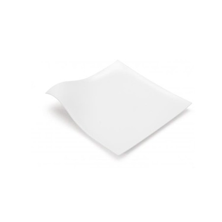 VAJILLA CATERING: WAVE - PLATO INDIVIDUAL PREMIUM - BLANCO - 127X127mm. - (20uni.) - REUTILIZABLE -Ref.01764