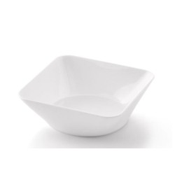 VAJILLA CATERING: WAVE - CUENCO PREMIUM - BLANCO - 107X107XH35mm. - REUTILIZABLE -(20uni.) Ref.01765