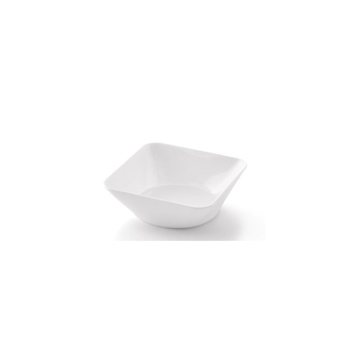 VAJILLA CATERING: WAVE - CUENCO PREMIUM - BLANCO - 107X107XH35mm. - REUTILIZABLE -(20uni.) Ref.01765