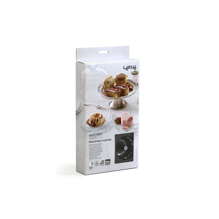 LEKUE: MOLDE GOURMET MINISAVARIN  6cav. NEGRO Ref.0621806N01M048