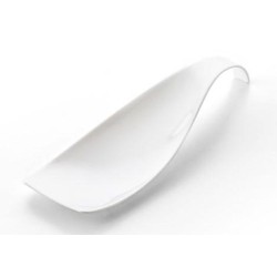 VAJILLA CATERING: WAVE - CUCHARITA PREMIUM - BLANCA - 121X42mm. - REUTILIZABLE - (50uni.) Ref.01769