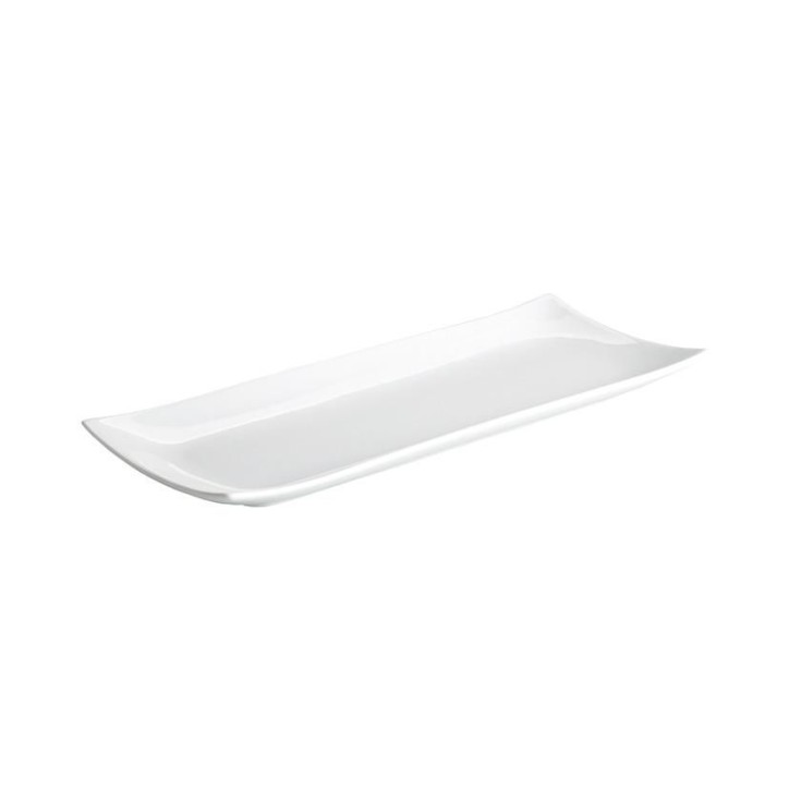 DONG: BANDEJA DE PORCELANA BLANCA 27 5X14Cm. Ref.B2504