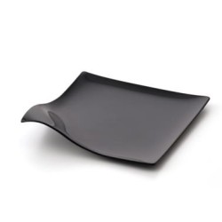 VAJILLA CATERING ARAVEN: PLATO INDIVIDUALmini. 80X80mm. NEGRO (25uni.) Ref.41762