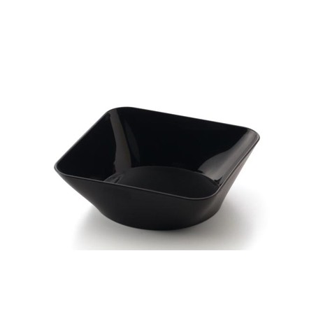 VAJILLA CATERING: WAVE - CUENCO PREMIUM - NEGRO - 107X107XH35mm. - REUTILIZABLE -(20uni.) Ref.41765