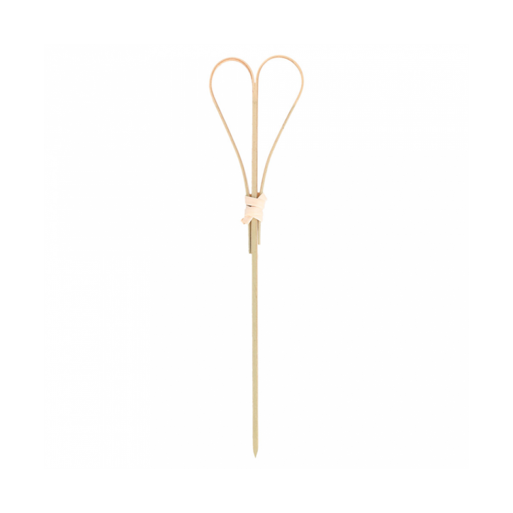 MORUNOS: PICKS CORAZON 12cm. BAMBU NATURAL Ref.180.39