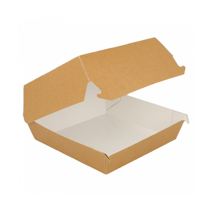 ECOLINE CARTON: HAMBURGUESA CAJA KRAFT 150X160X75mm (150 uds.) Ref.ERPAMU000158