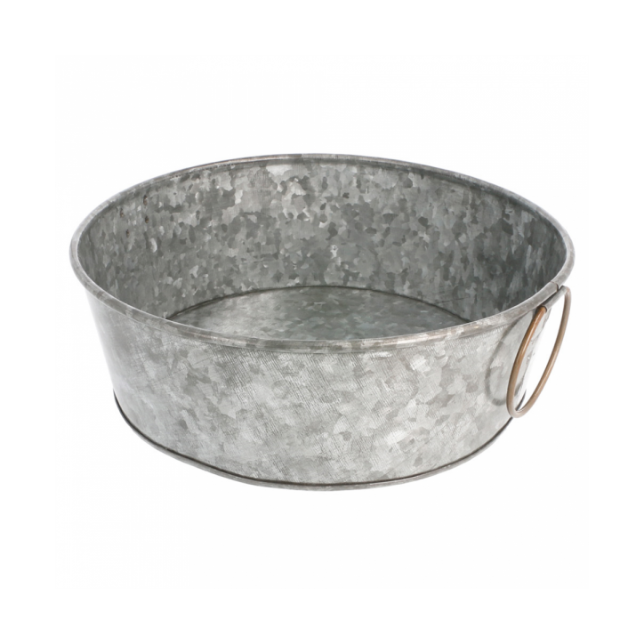 BANDEJA REDONDA ACERO GALVANIZADO Ø26Xh8cm. Ref.225.71