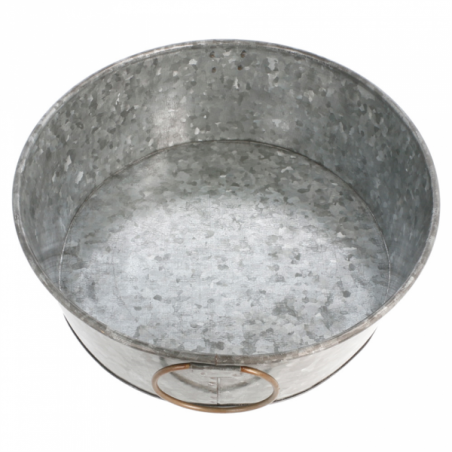 BANDEJA REDONDA ACERO GALVANIZADO Ø26Xh8cm. Ref.225.71