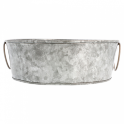 BANDEJA REDONDA ACERO GALVANIZADO Ø26Xh8cm. Ref.225.71