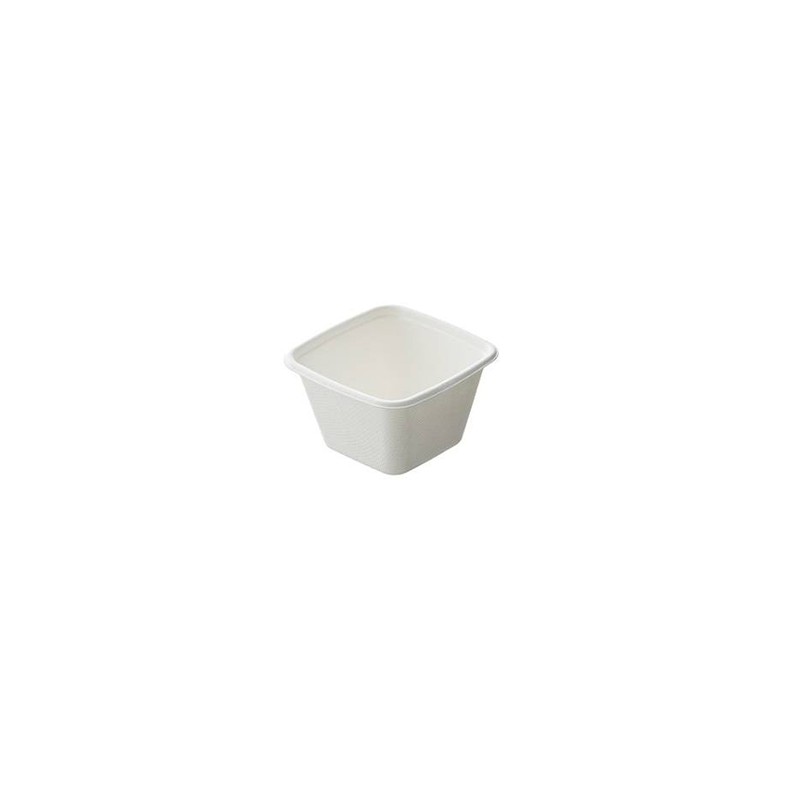 VAJILLA CATERING SERIE PULPA: MINI CUENCO 100% BIO Ø8x8xh4 5cm. 10ml. (50 Uds.) 100% Cana de Azucar Ref.Q2009