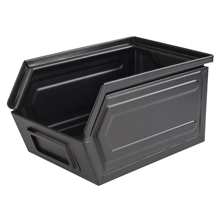 CAJA METALICA  APILABLE TIPO INDUSTRIAL MULTISERVICIO 23X23Xh13cm. Ref.40676