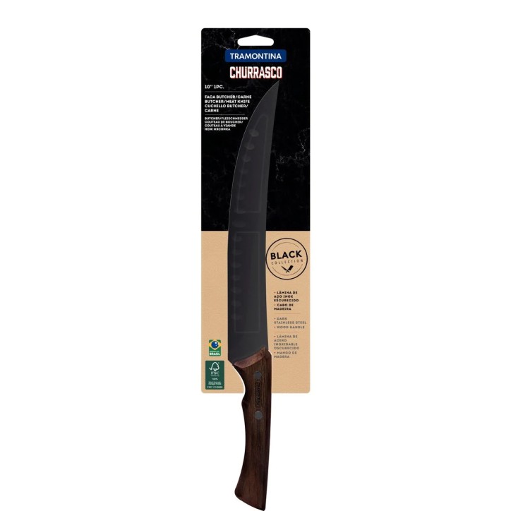 TRAMONTINA BLACK COLLECTION: CUCHILLO CARNE 25cm. Ref.22841110