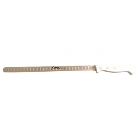 CUCHILLO ALDEA: JAMONERO PRO SUPER LIGERO ALVEOLADO PUNTA REDONDEADA BLANCO 27 5cm. Ref.695-BCO