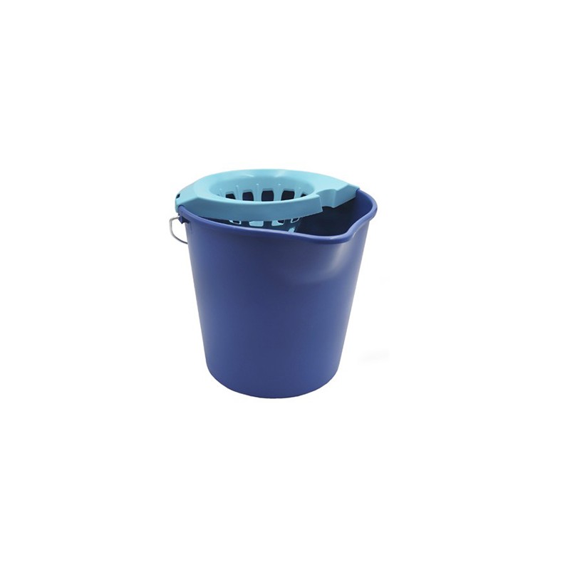 CUBO FREGONA REDONDO PRO 12 L   ESCURRIDOR AZUL Ref.04801