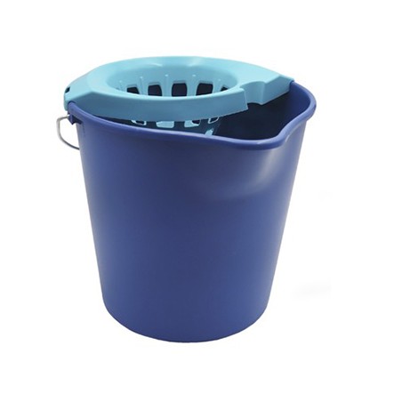 CUBO FREGONA REDONDO PRO 12 L   ESCURRIDOR AZUL Ref.04801