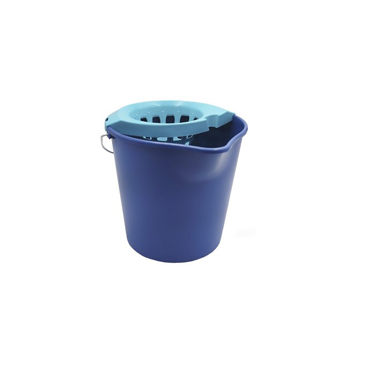 CUBO FREGONA REDONDO PRO 12 L   ESCURRIDOR AZUL Ref.04801