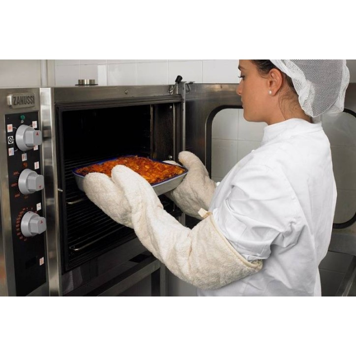 GUANTES HORNO: ALGODON ANTICALORICO 38cm. (Max.250°) (1Uds.) Ref.T5103