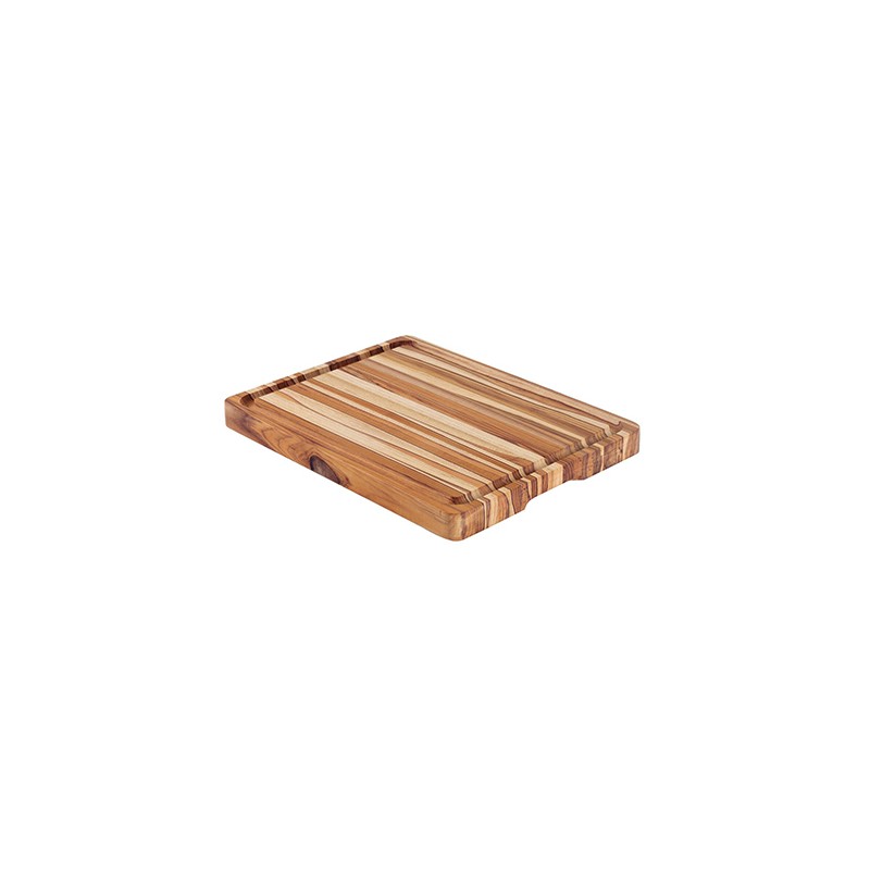 TABLA DE CORTE PREMIUM: MADERA DE TECA MOD.LINEAS 50X38Xh4cm. Ref.13089351