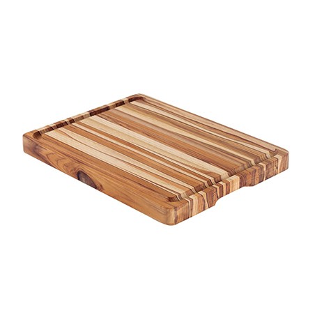 TABLA DE CORTE PREMIUM: MADERA DE TECA MOD.LINEAS 50X38Xh4cm. Ref.13089351